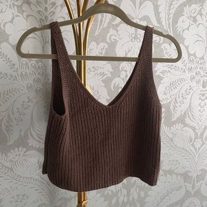 Intermix Knit Crop Top